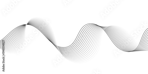 Abstract Minimal Wave Lines Background With Flowing Curves and Light Grayscale Texture  modern design, technology, branding, presentations, and clean creative layouts with subtle motion and depth.
