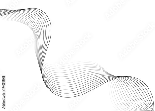 Abstract Minimal Wave Lines Background With Flowing Curves and Light Grayscale Texture  modern design, technology, branding, presentations, and clean creative layouts with subtle motion and depth.