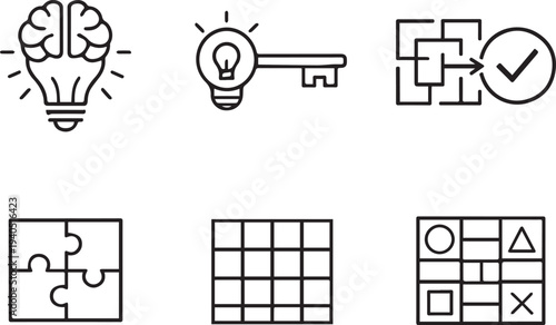 Problem Solving Intelligence Icons