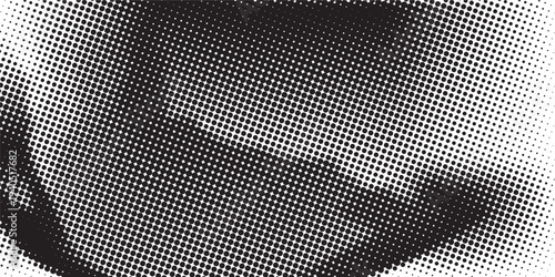 Abstract geometric black and white deco art halftone hexagone  and triangle print pattern