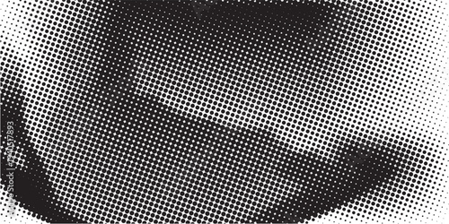 Abstract geometric black and white deco art halftone hexagone  and triangle print pattern