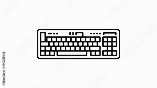 Vector computer keyboard icon