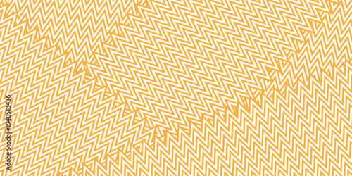 Yellow instant noodle, pasta and spaghetti texture with geometric wavy lines. modern eps 10