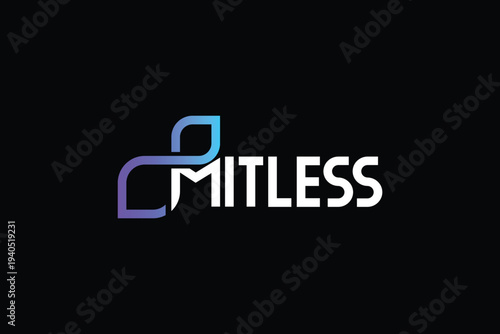 Minimalist limitless logo design template background
