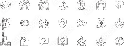 hand drawn vector set of flowers and plants