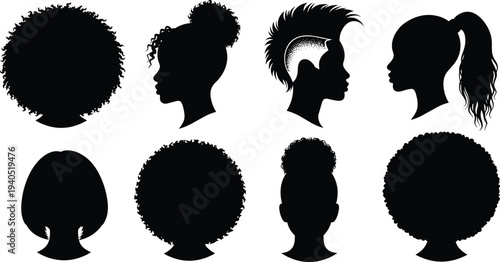 Diverse group of business people walking silhouettes, men in suits and women in dresses for corporate architectural rendering and urban office scenes