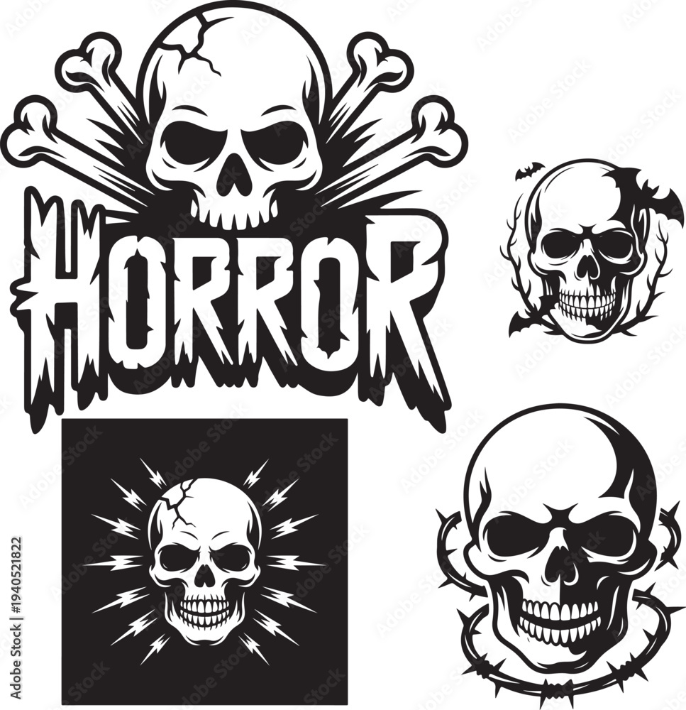 Fototapeta premium Horror Logo illustration