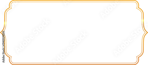Golden Islamic Ornamental Frame Border