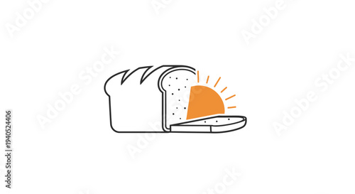 Sliced Loaf of Bread on Plate.
