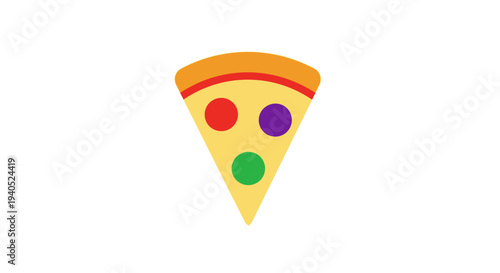 Slice of Pizza with Toppings.