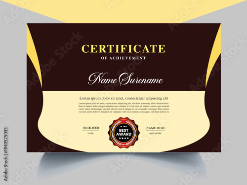 modern unique certificate design idea 