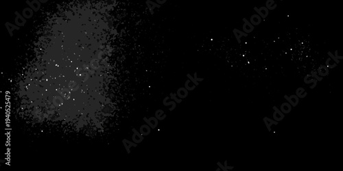 Abstract dark background with scattered bright white speckles and grainy texture