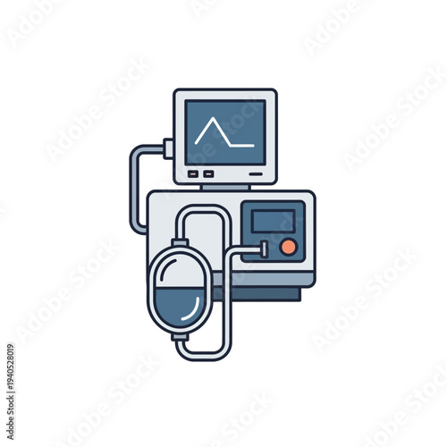 Medical Infusion Pump and Monitor with ECG Waveform