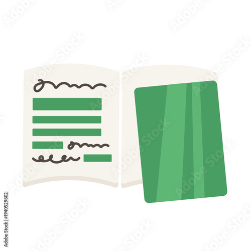 暗記シート（緑）　イラスト