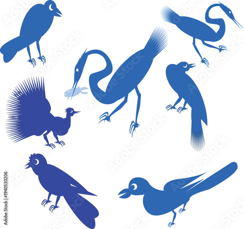 set of birds