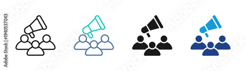 Public Survey icon set multiple style collection