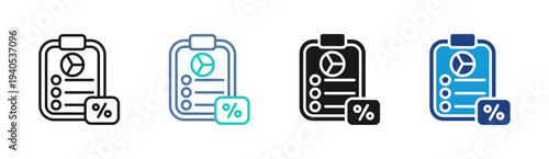 Survey Result icon set multiple style collection