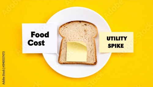 Bread with food cost metaphor