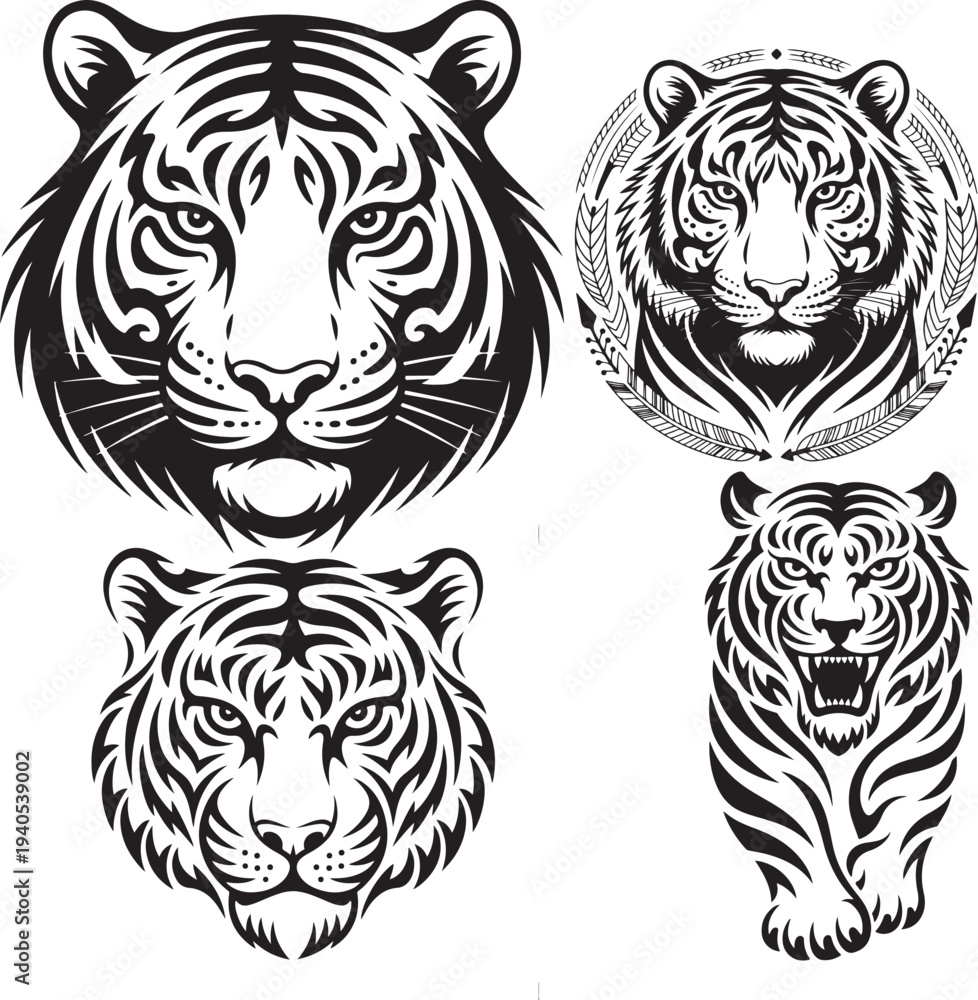 Fototapeta premium Tribal Tiger Power