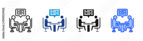 Group Survey icon set multiple style collection