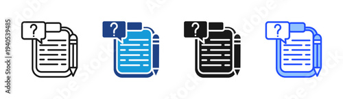 Survey Query icon set multiple style collection
