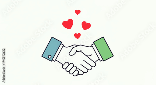 Celebrating Eid Mubarak and Happy Eid al-Fitr 2026 with a handshake of love and hearts