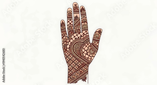 Eid Mubarak and Happy Eid al-Fitr 2026 celebration with henna-adorned hand, intricate designs, and festive atmosphere