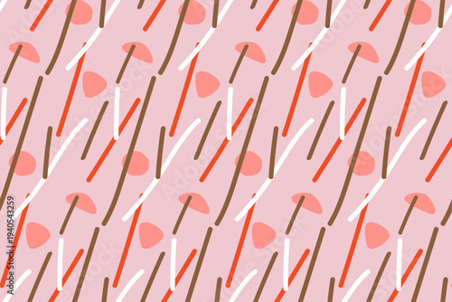 Hand drawn abstract seamless pattern colorful background. Vector.