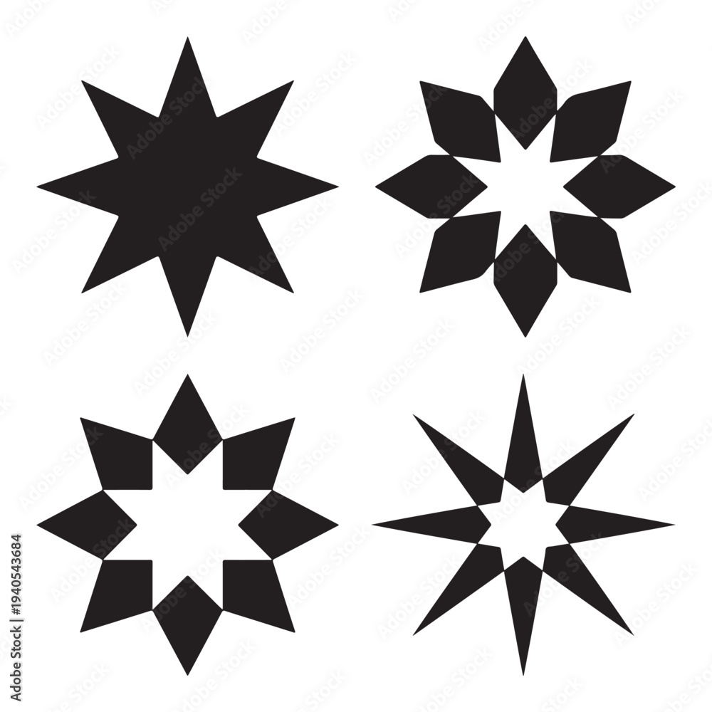 Obraz premium Traditional Islamic floral star geometric ornament Arabic decorative vector design