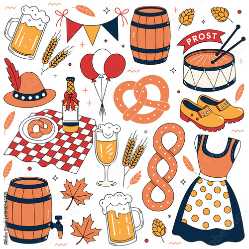 Oktoberfest Beer Festival Celebration Illustration