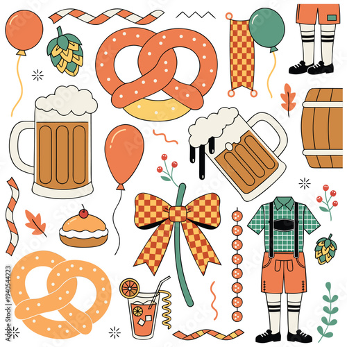 Oktoberfest Beer Festival Celebration Illustration