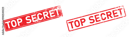 Vector illustration of Top Secret stamps