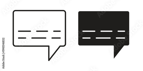 Subtitles icon in black line style set. logotype designs