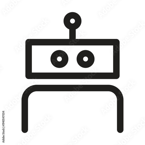 AI Robot avatar outline icons vector illustration
