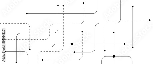 Vector abstract geometric technology and connection concept.