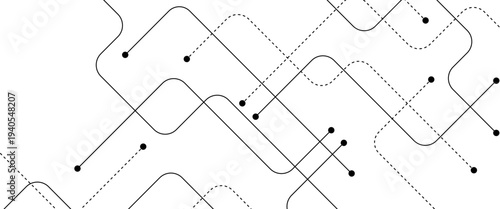 Vector abstract geometric technology and connection concept.