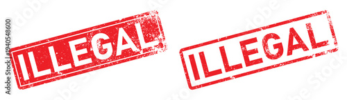 Vector illustration of illegal stamps
