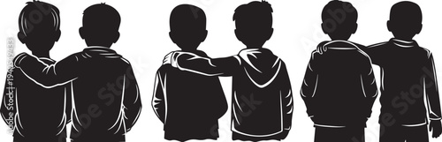 Boys Best Friends Silhouette Pack .