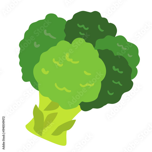 ブロッコリーのシンプルな野菜イラスト