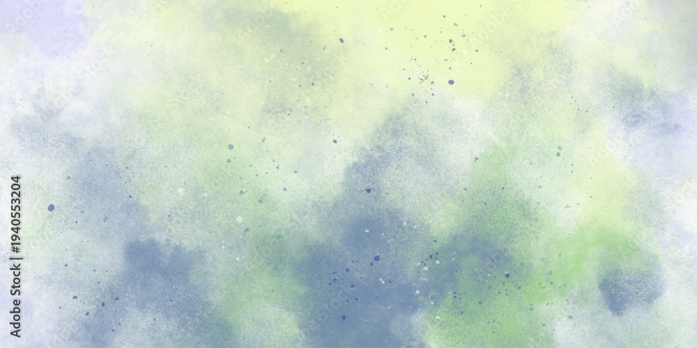 Obraz premium Hand drawn abstract background soft green gradients watercolor pastel design. Watercolor paper background. Abstract Painted Illustration. Brush stroked painting. 