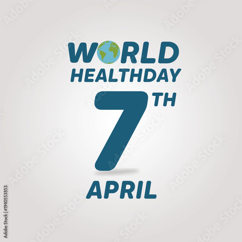 World health day 7th april typography design