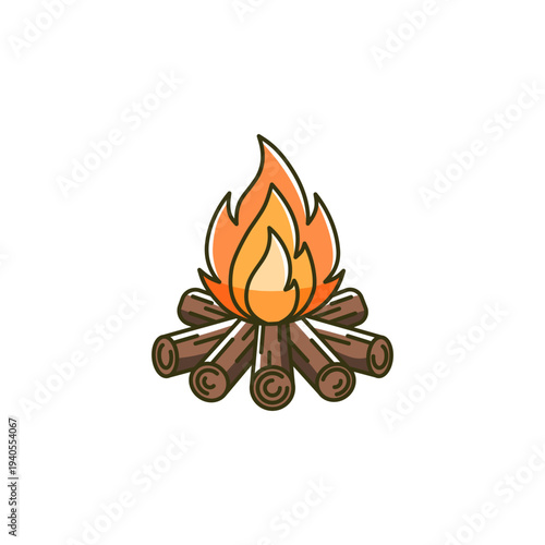 Campfire icon Vector illustration