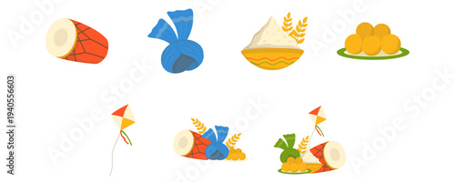 Baisakhi Day Illustration. Vector isolated