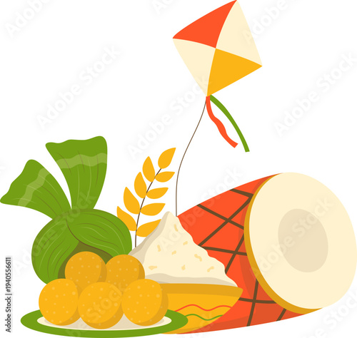 Baisakhi Day Illustration. Vector isolated