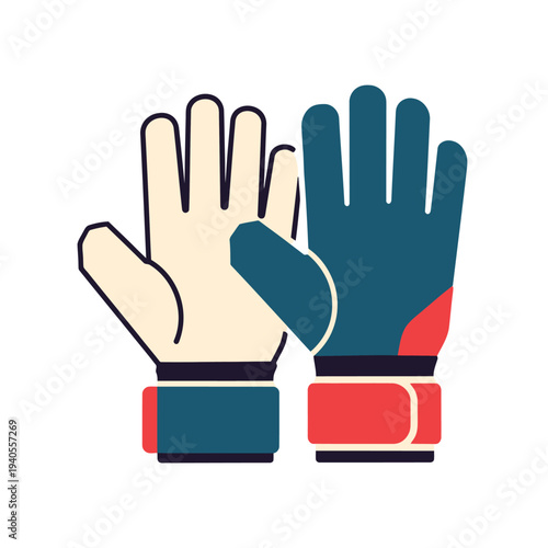 Pair of protective gloves graphic illustration for safety and workplace protection purposes always