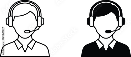 Two customer service representatives wearing headsets are ready to assist