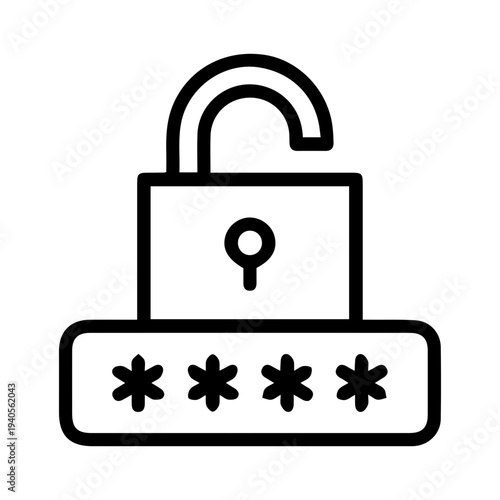 Unlocked password icon