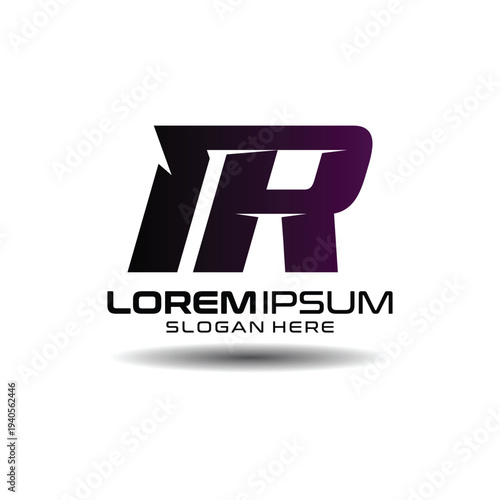 Modern IR lettermark logo for corporate business identity featuring IR logo and creative IR logo design