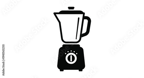 Simple black outline of a kitchen blender modern appliance silhouette
