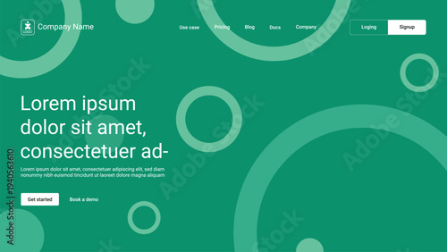 Modern Green Business Landing Page Design